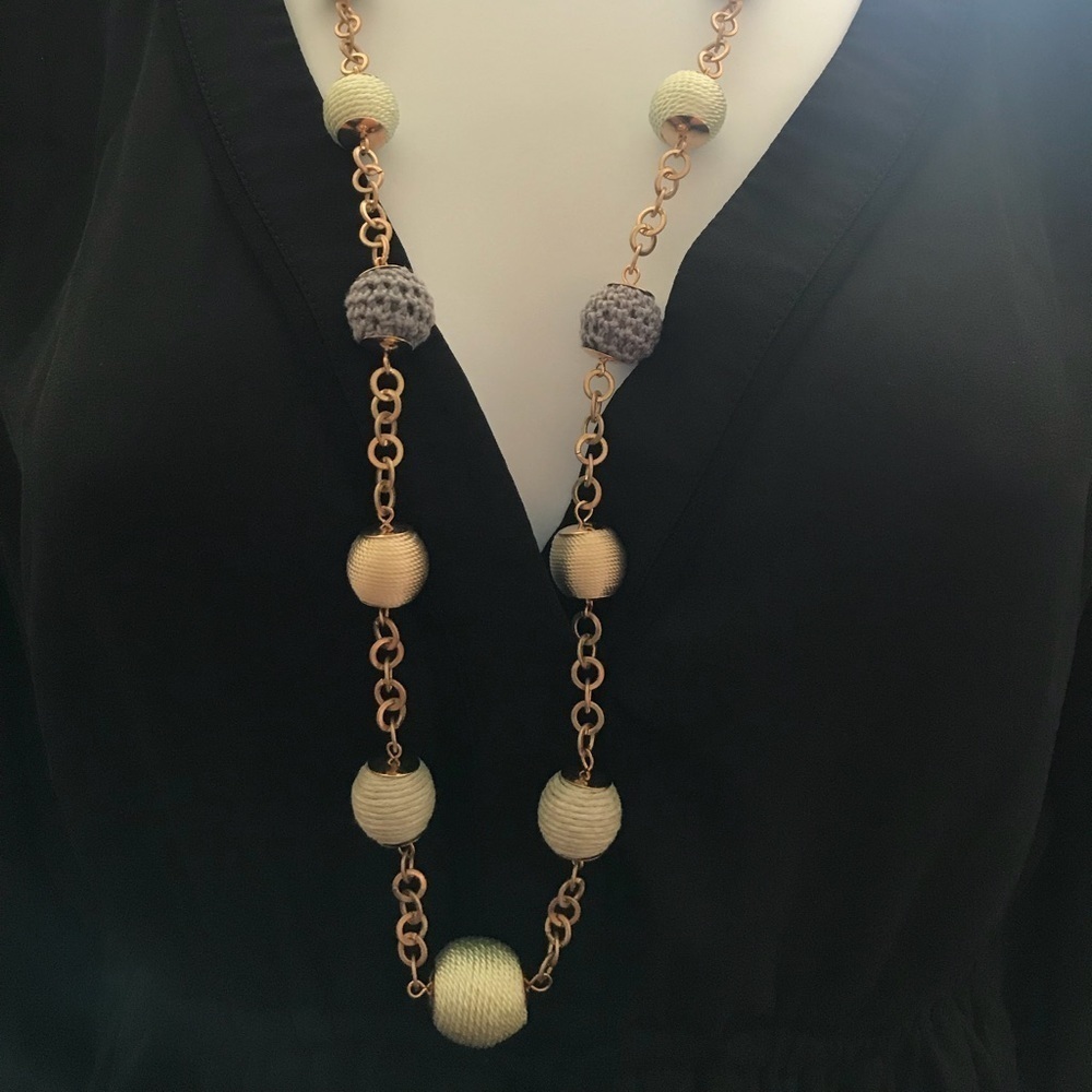 Crocheted Ball Necklace NWT